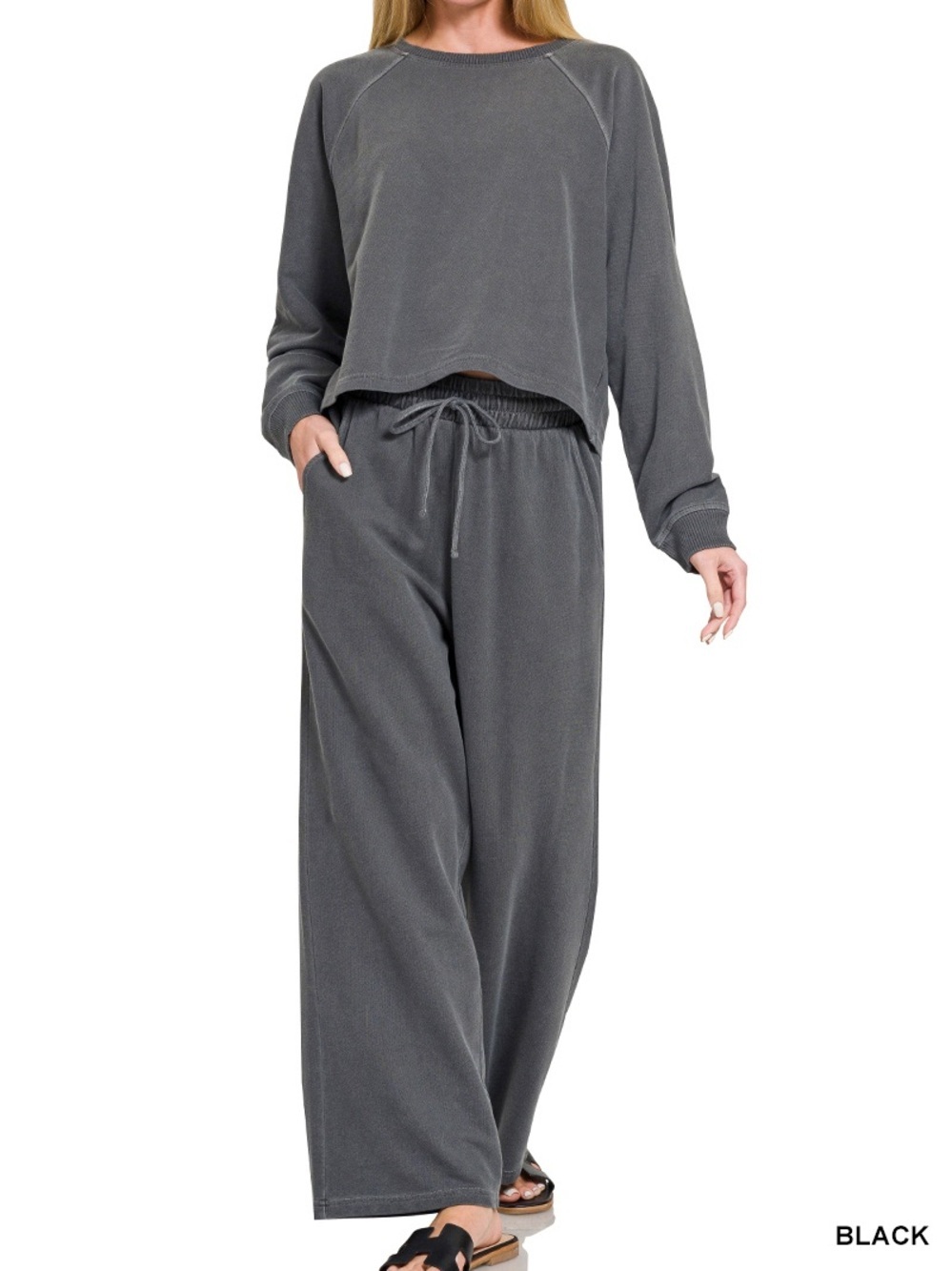 ⭐️ NEW COLOR ⭐️ “ Morning Ritual Set “ Washed 100% Cotton French Terry | Various - Picture 13 of 15